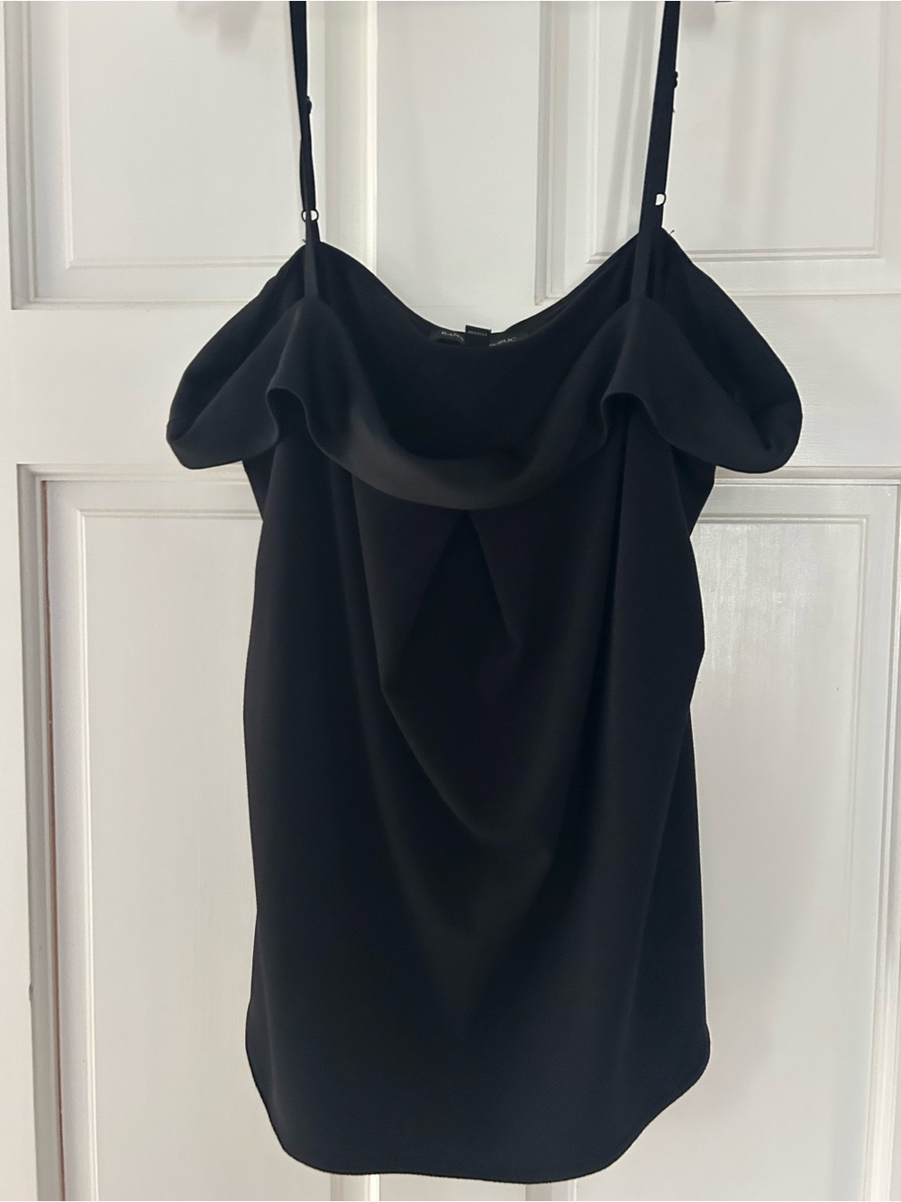 Banana Republic Black Draped Cowl Camisole with Adjustable Straps
